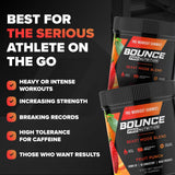 Bounce Pro tarro abierto con gomitas, fácil almacenamiento