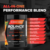 Bounce Pro gomita en la mano para comparar tamaño y dosificación