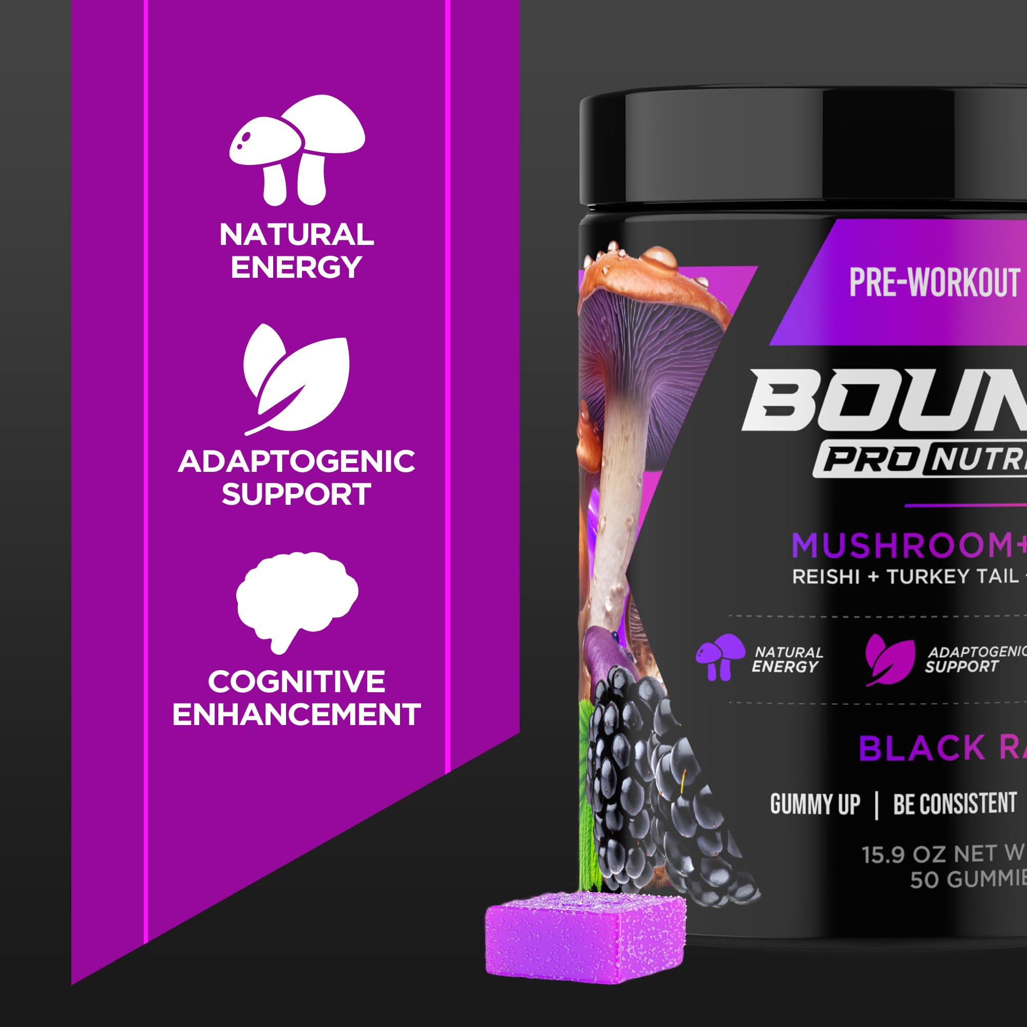 Bounce Pro etiqueta con ingredientes clave y garantía de calidad