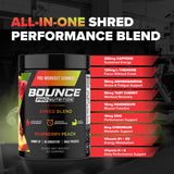 Bounce Pro etiqueta con lista de ingredientes y beneficios