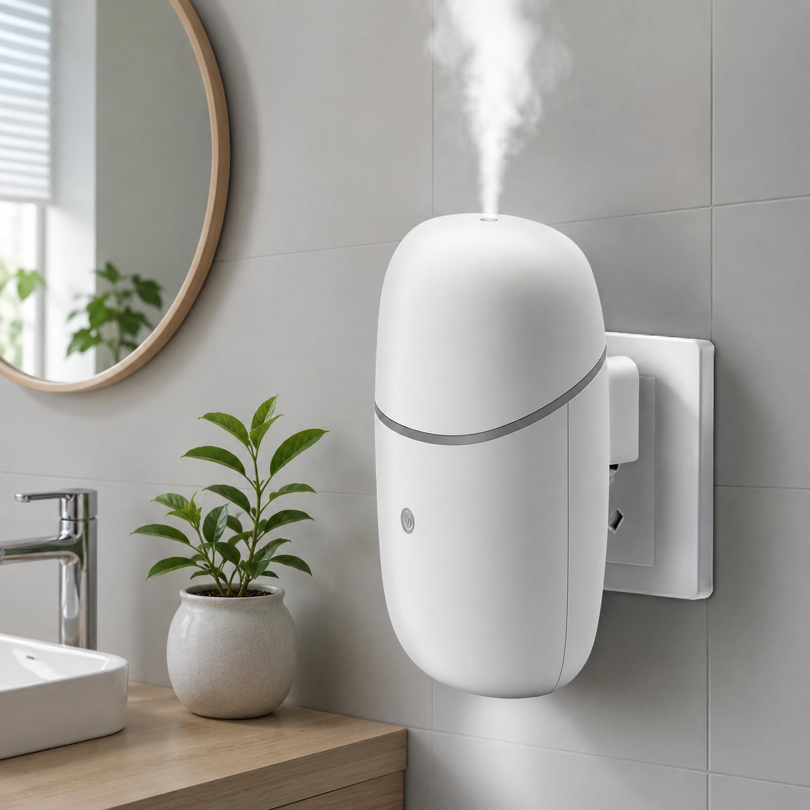 Bovrisy difusor frontal blanco mostrando diseño compacto y elegante