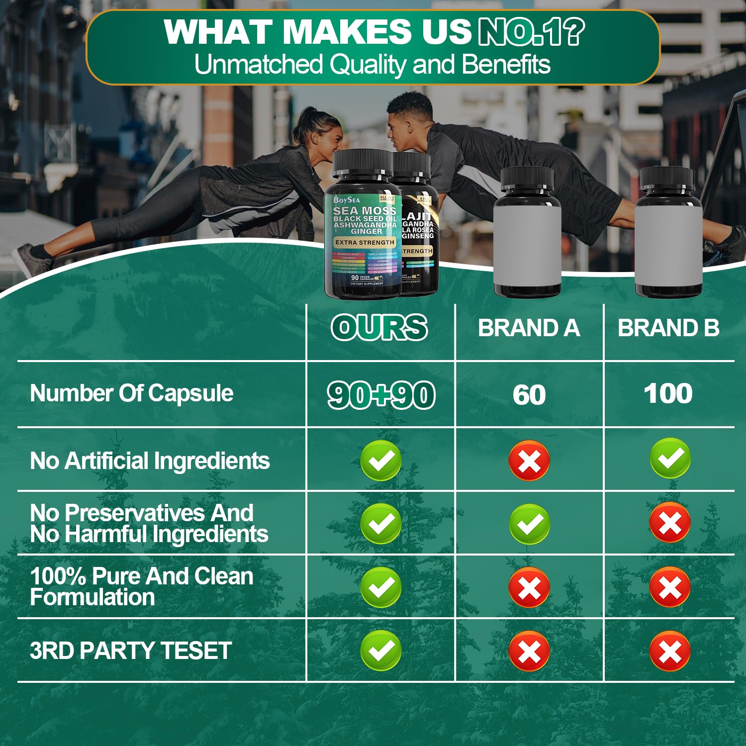 Boysea detalle de etiqueta con ingredientes clave y beneficios visibles