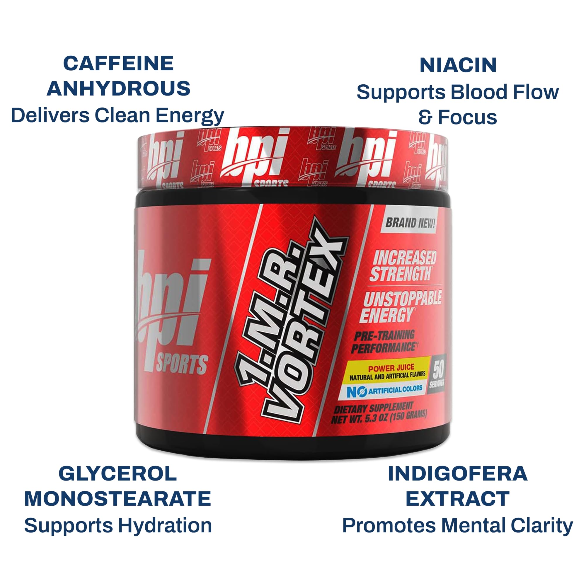 BPI Sports 1.M.R VORTEX disuelto en vaso, facilitando hidratación y rendimiento
