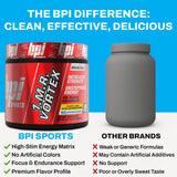 BPI Sports cucharada con porción de 1.M.R VORTEX listada para control de dosis