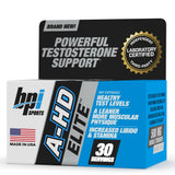BPI Sports pack frontal mostrando A-HD Elite y Solid para soporte hormonal