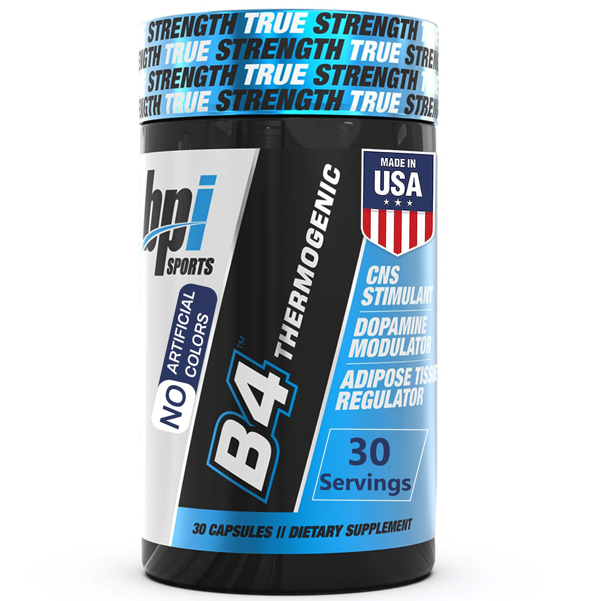 BPI Sports B4 frontal del envase mostrando diseño y dosis recomendada