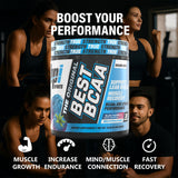 Comparación de tamaño del envase BPI Sports Best BCAA para 30 servicios