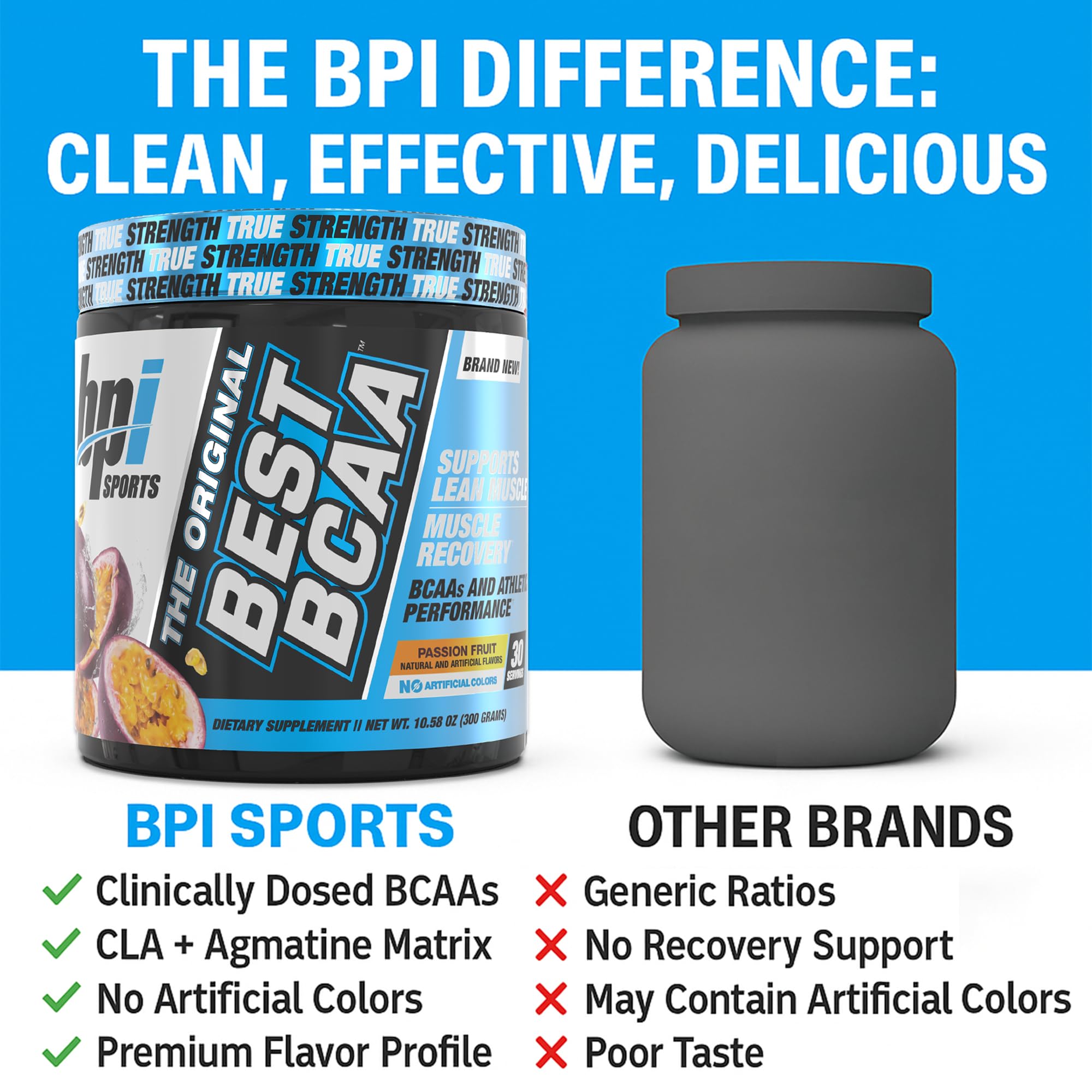 BPI Sports etiqueta con lista de ingredientes y beneficios para el deportista