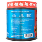 Etiqueta de BPI Sports Best BCAA abierta mostrando ingredientes clave y detalles de calidad