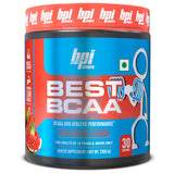 BPI Sports envase frontal Best BCAA mostrando diseño y sabor Watermelon Ice, ideal para recuperación