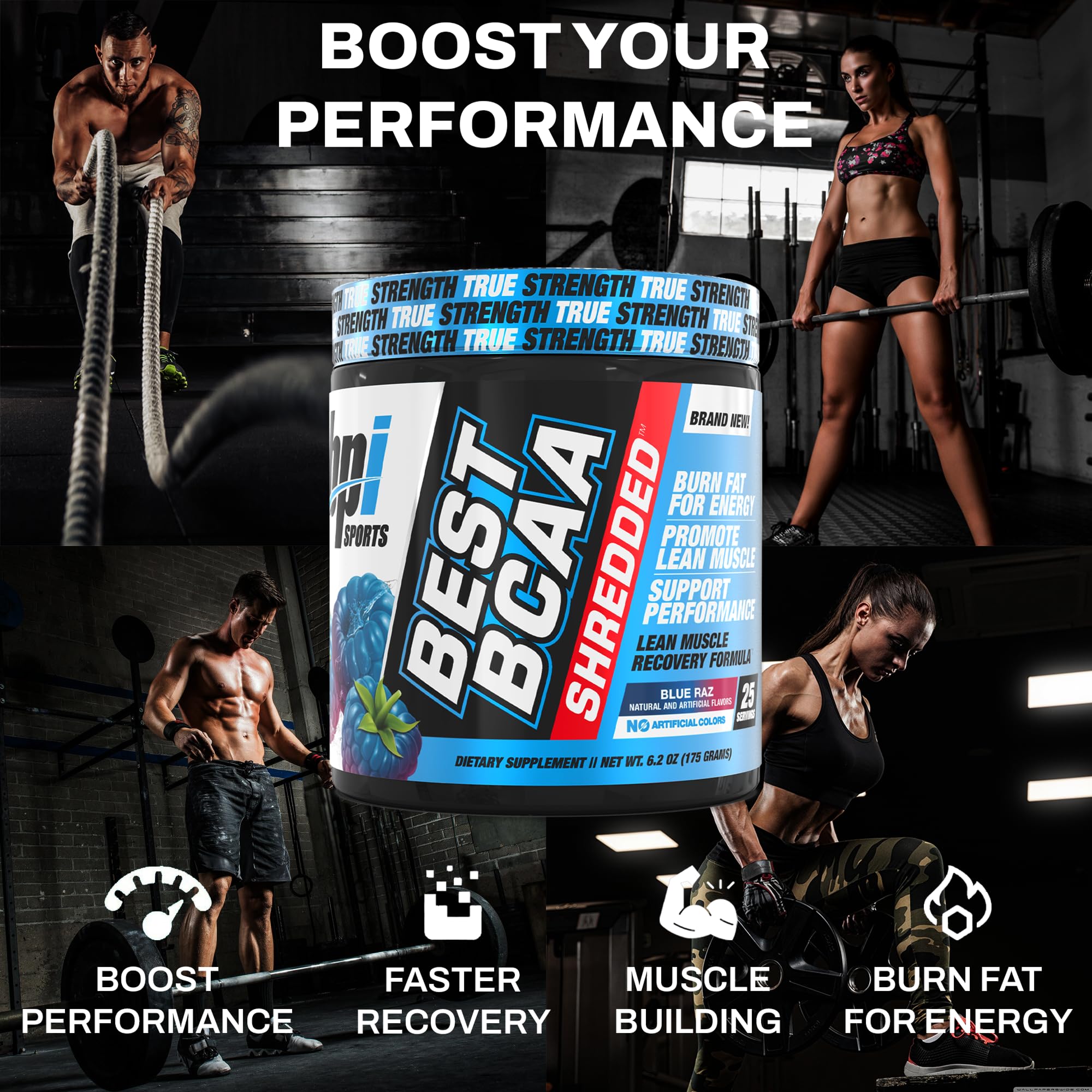 etiqueta BPI Sports con lista de ingredientes y beneficios comprobables