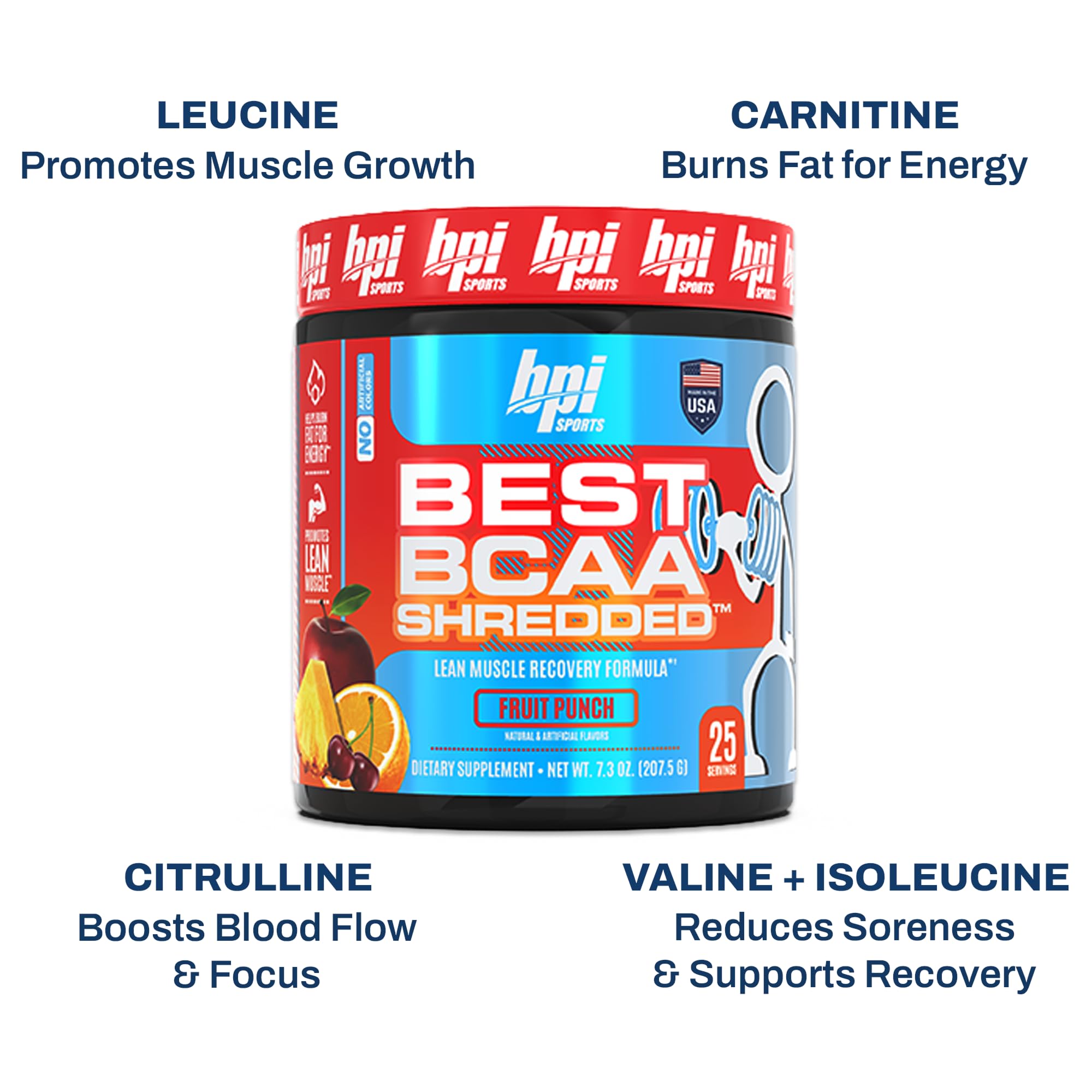 BPI Sports best bcaa shredded bebida preparada en vaso para hidratación y recuperación