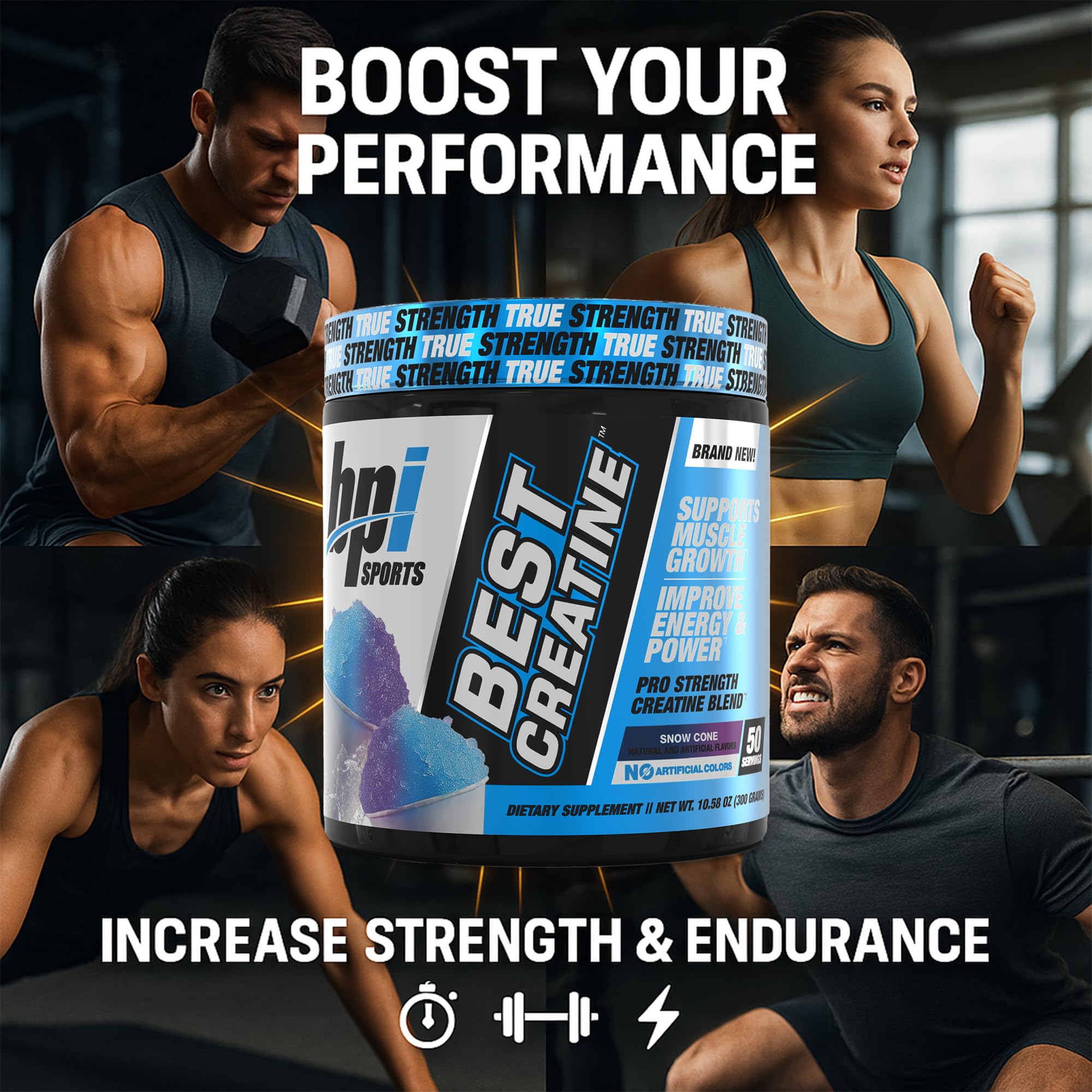 BPI Sports etiqueta de ingredientes Best Creatine con lista de seis creatinas y sal del Himalaya