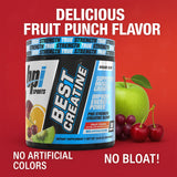 Detalle del polvo BPI Sports Best Creatine mostrando textura fina y fácil disolución