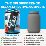 BPI Sports etiqueta con ingredientes destacando 10 g de EAAs