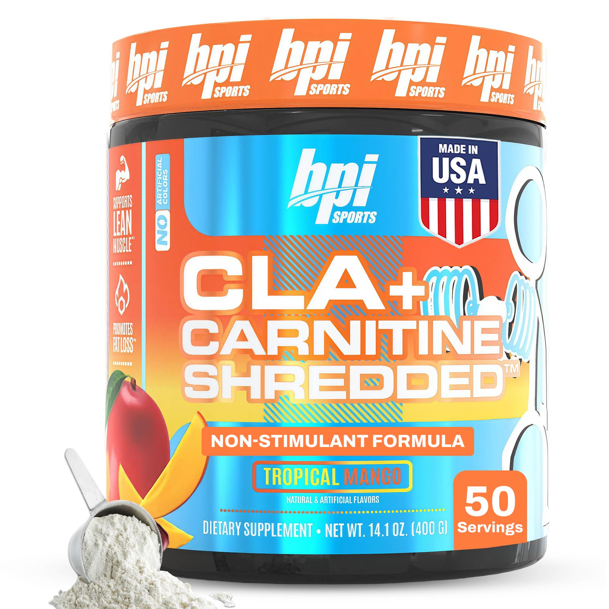 BPI Sports frente del envase mostrando sabor mango y beneficios