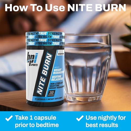 BPI Sports producto sobre mesita junto a cama para uso nocturno relajante