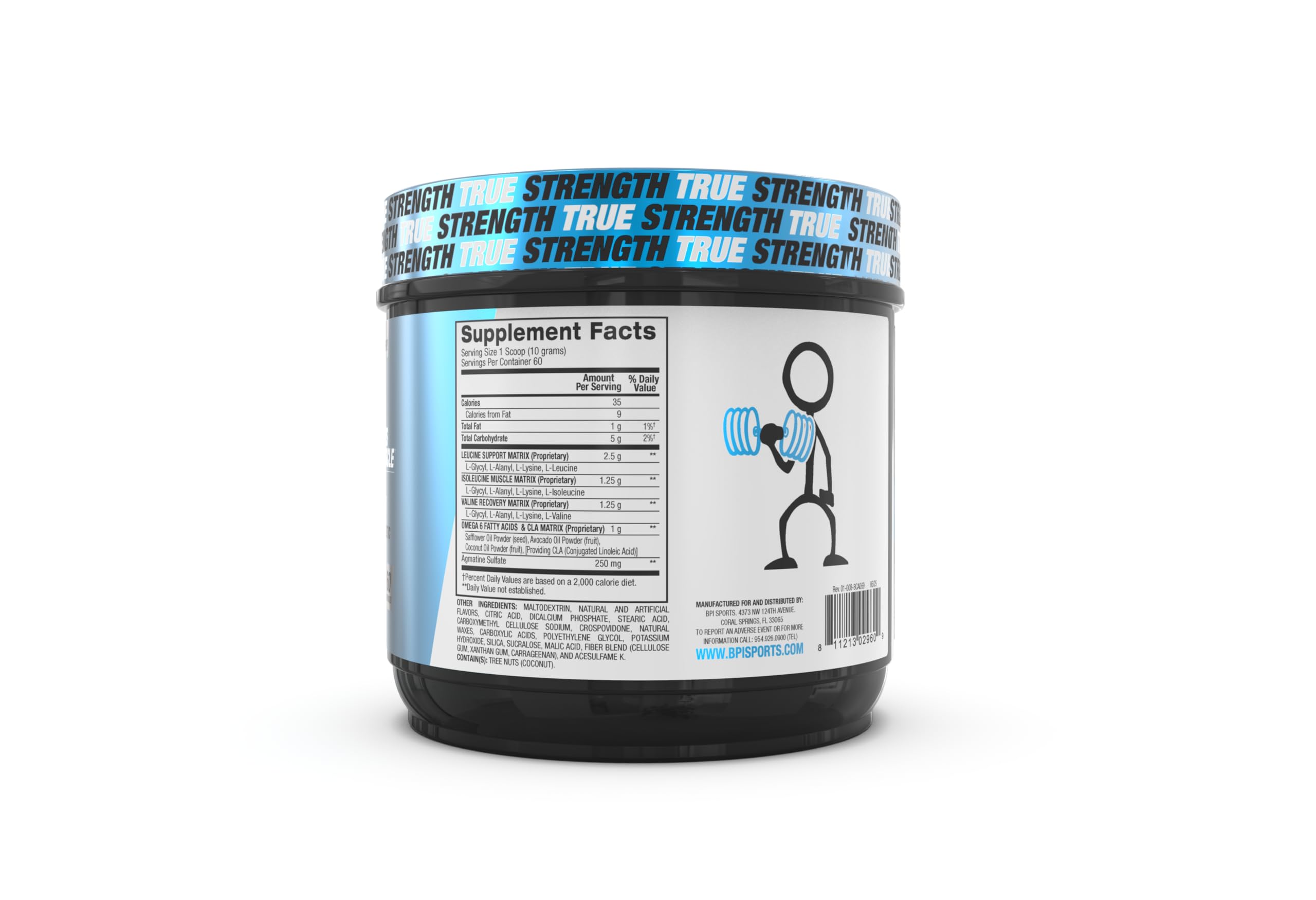 BPI Sports empaque lateral con instrucciones de uso visibles y profesionales
