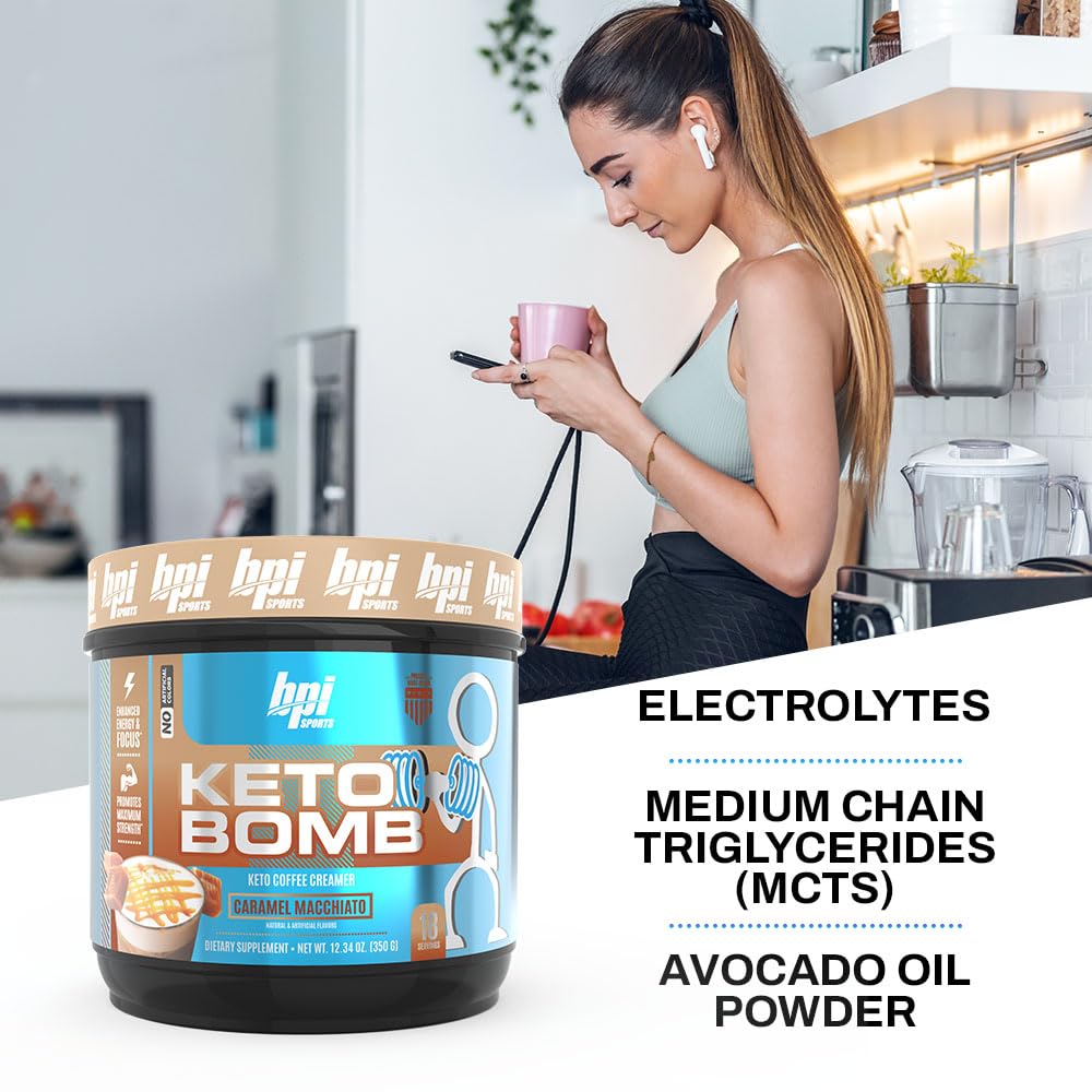 BPI Sports polvo del creamer en cuchara, textura fina y fácil disolución