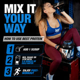 BPI Sports polvo de proteína textura fina para mezcla rápida y cremosa