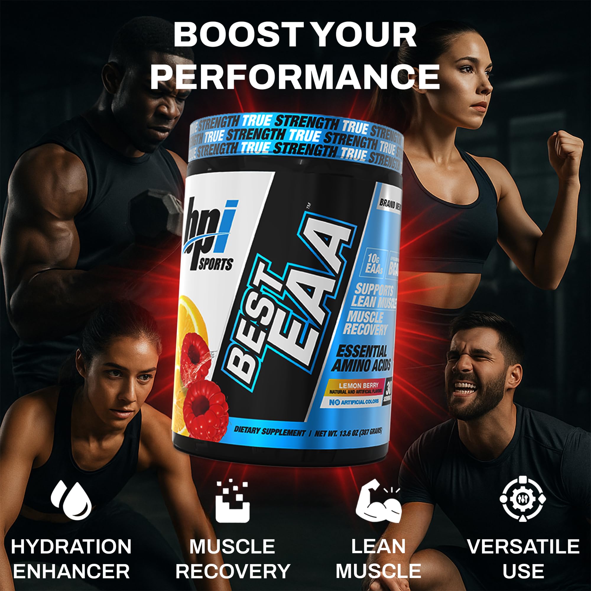 BPI Sports bebida preparada en vaso para hidratación durante entrenamiento