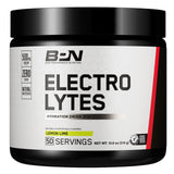 BARE PERFORMANCE NUTRITION envase frontal limón-lima mostrando 50 servicios y beneficios