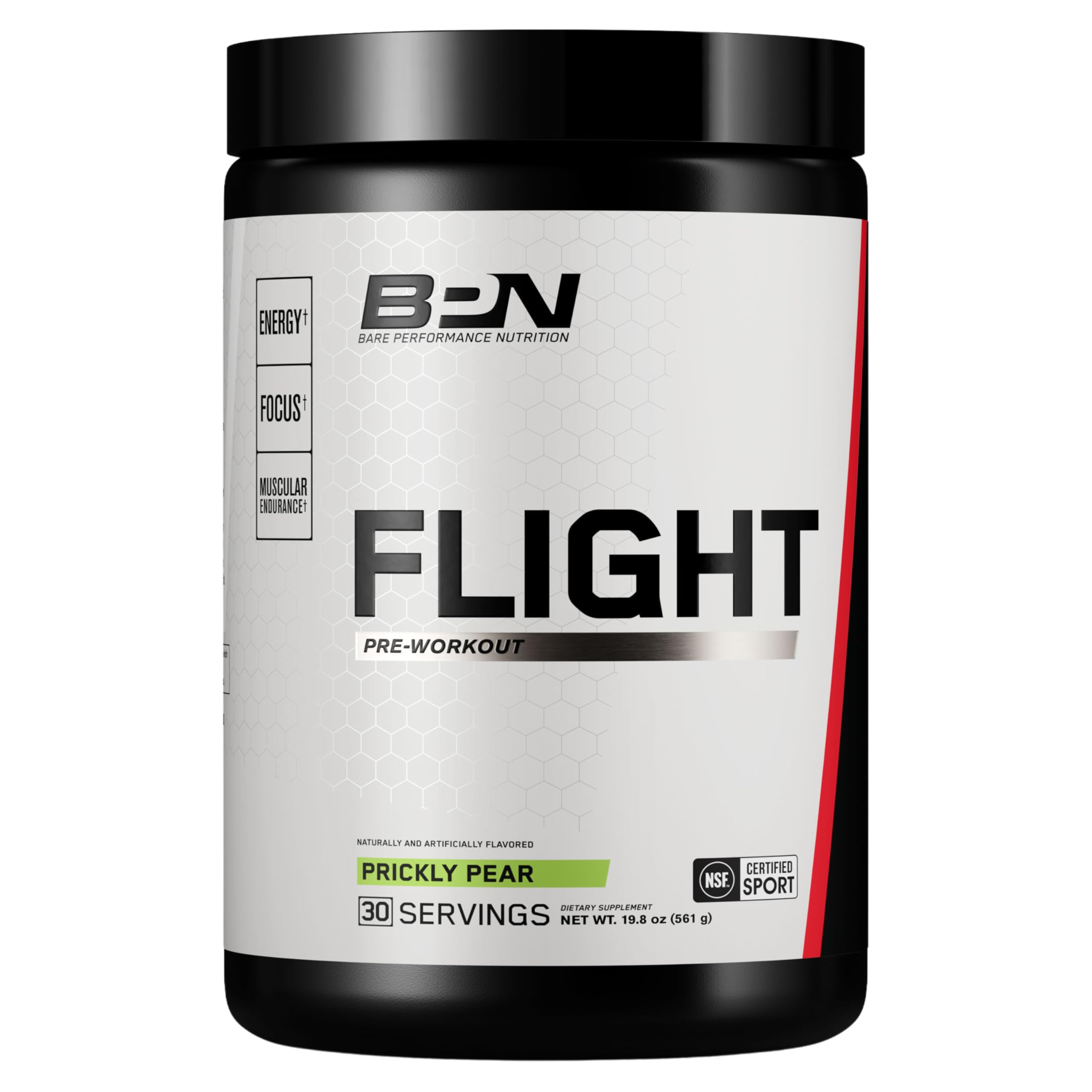 BARE PERFORMANCE NUTRITION frasco frontal mostrando etiqueta y diseño atractivos