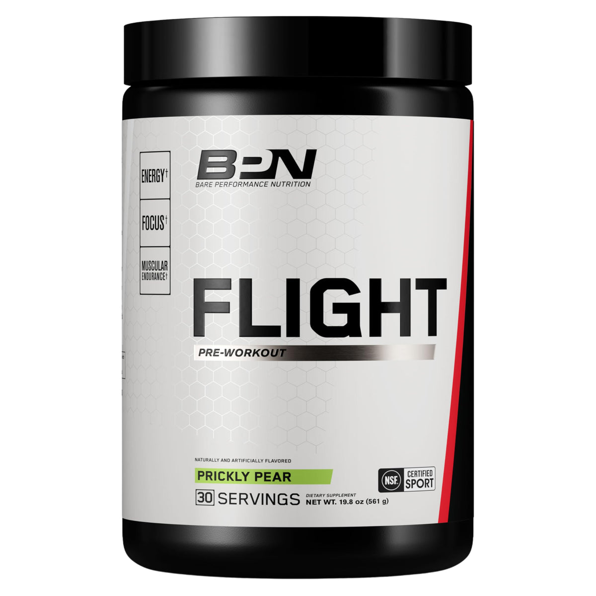 BARE PERFORMANCE NUTRITION frasco frontal mostrando etiqueta y diseño atractivos