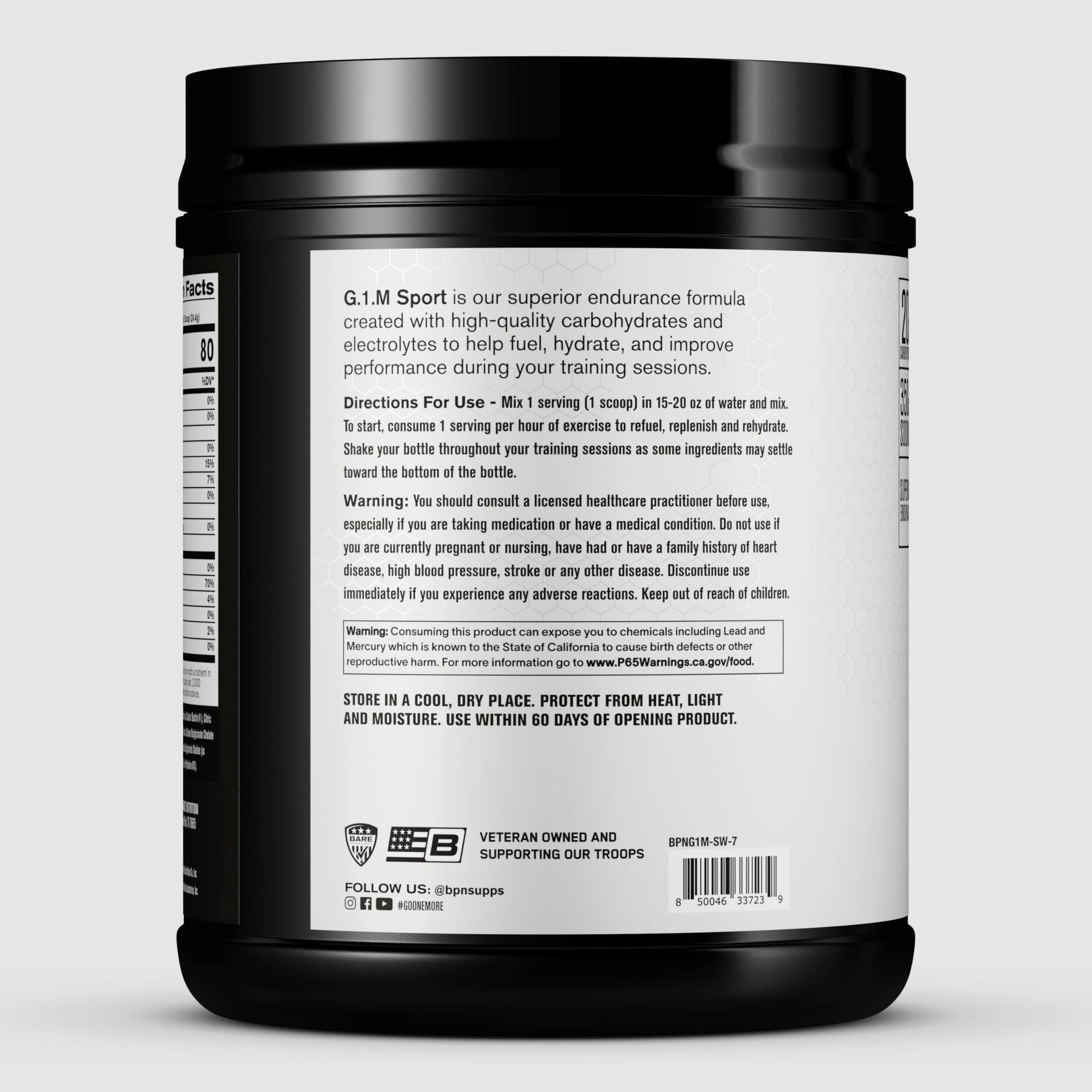BARE PERFORMANCE NUTRITION representación de sandía salada e ingredientes clave energéticos