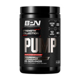 BARE PERFORMANCE NUTRITION frasco frontal BPN Pump mostrando etiqueta y beneficio de bombeo