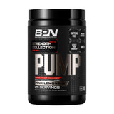 BARE PERFORMANCE NUTRITION envase BPN Pump frontal que muestra sabor Pink Lemonade y beneficios