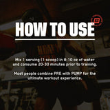 BARE PERFORMANCE NUTRITION BPN Pump preparado en vaso en gimnasio mejora la entrega de oxígeno