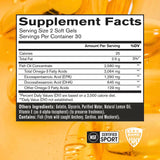BARE PERFORMANCE NUTRITION primer plano de cápsula blanda y textura fácil absorción