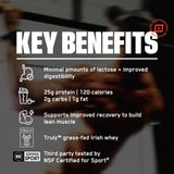BARE PERFORMANCE NUTRITION cuchara con porción de proteína indicando 25 g por servicio