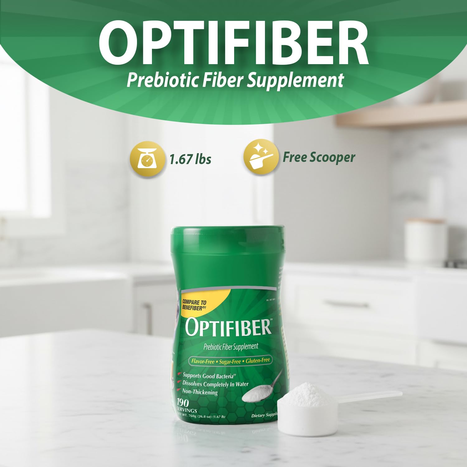Braidz OptiFiber con cuchara Scoolpy para porciones precisas y controladas