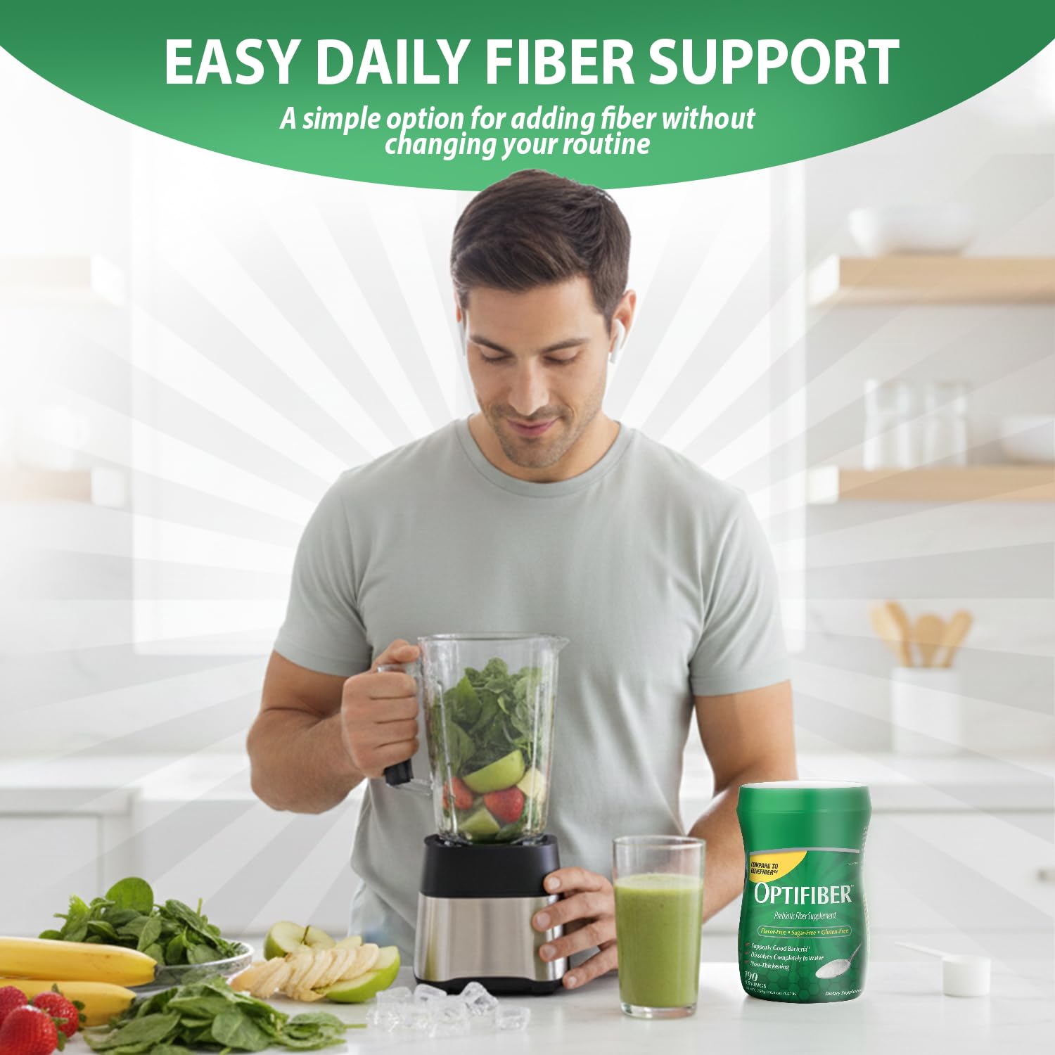 Braidz OptiFiber disolviéndose en agua, beneficio de mezcla rápida y clara