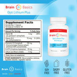 Brain Bean opti lithium plus primer plano de la tableta mostrando textura y pureza