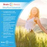 Brain Bean textura del polvo en primer plano, aspecto fino y puro