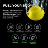 BrainTree Nutrition bebida lista en vaso resaltando hidratación sin azúcar
