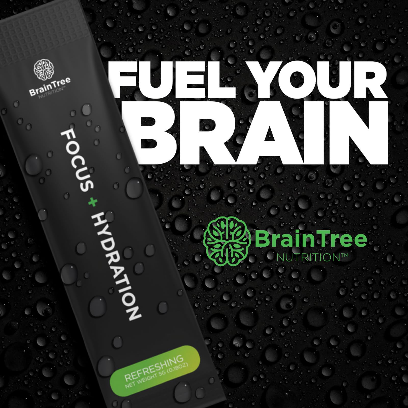 BrainTree Nutrition persona en gimnasio usando la bebida para recuperación rápida