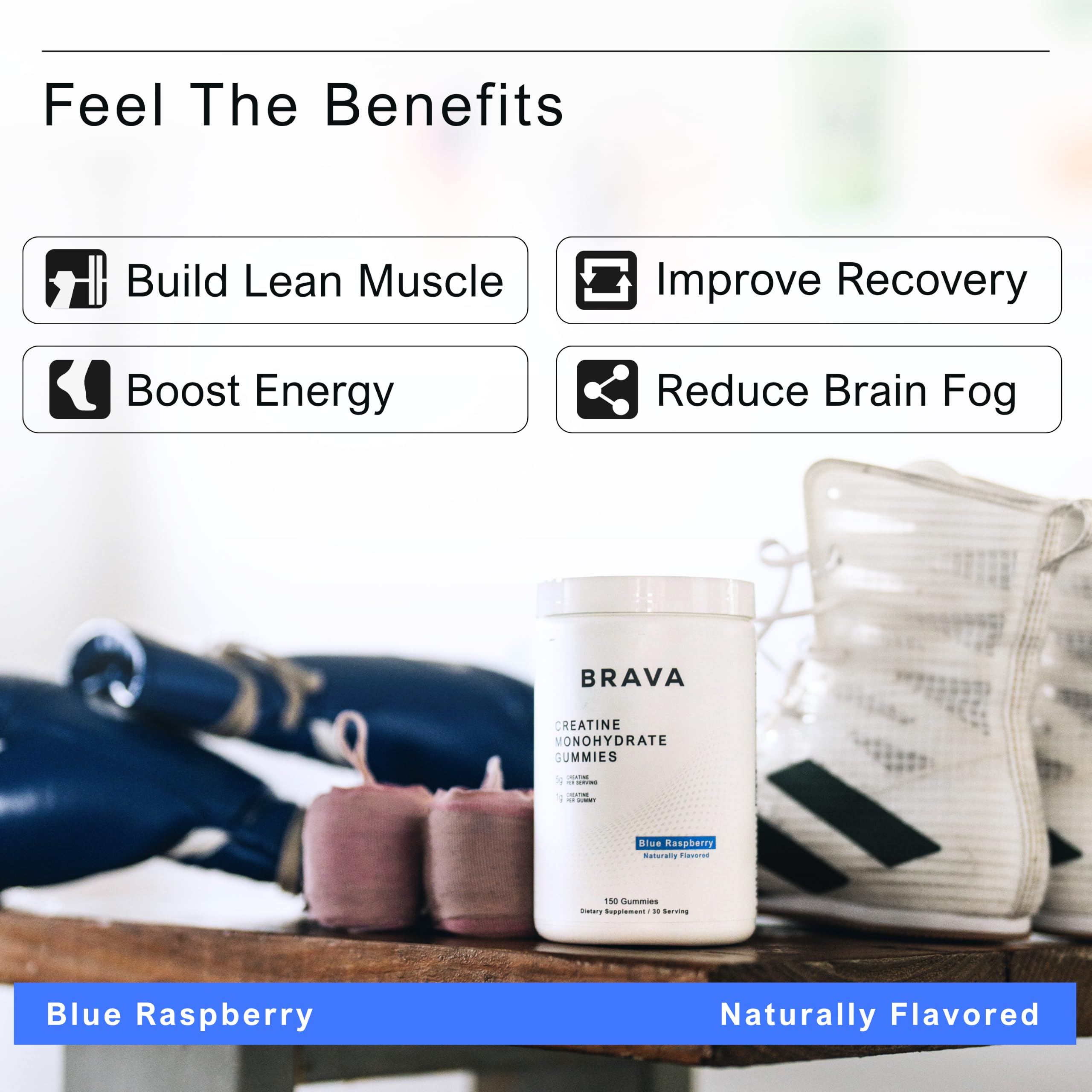 BRAVA NUTRITION textura de gominolas acercamiento, muestra calidad y suavidad