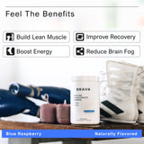 BRAVA NUTRITION textura de gominolas acercamiento, muestra calidad y suavidad