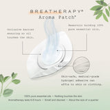 Breatherapy parche detalle de textura y adhesivo para aplicación segura