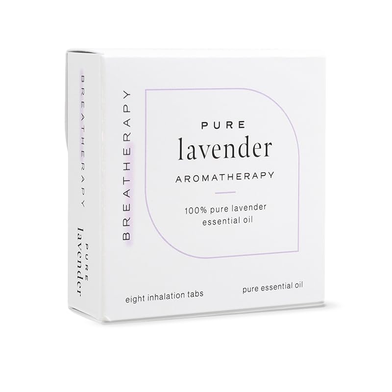 Breatherapy parche lavanda frontal mostrando el paquete y sello de calidad