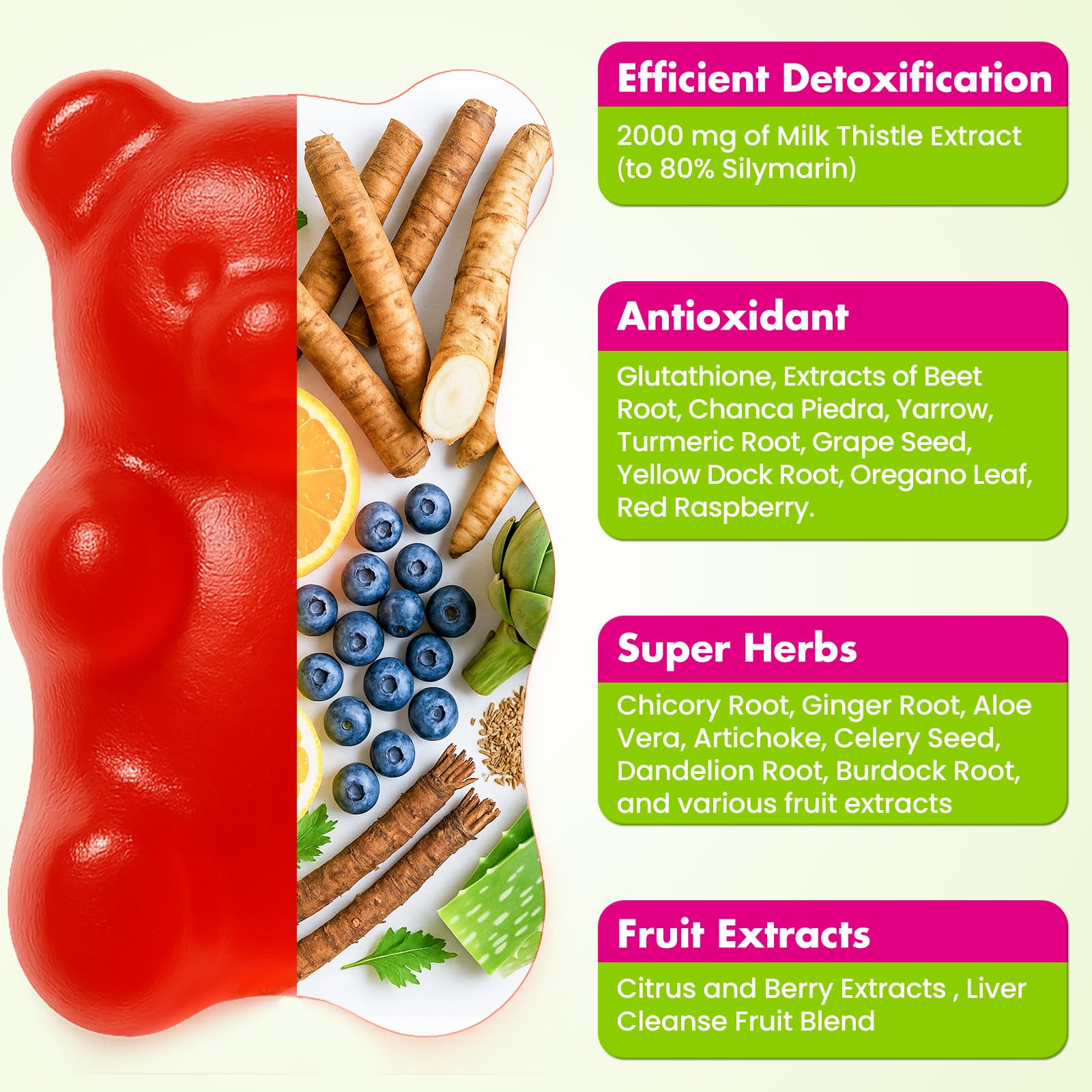 Etiqueta nutricional Briasket con lista de extractos estandarizados
