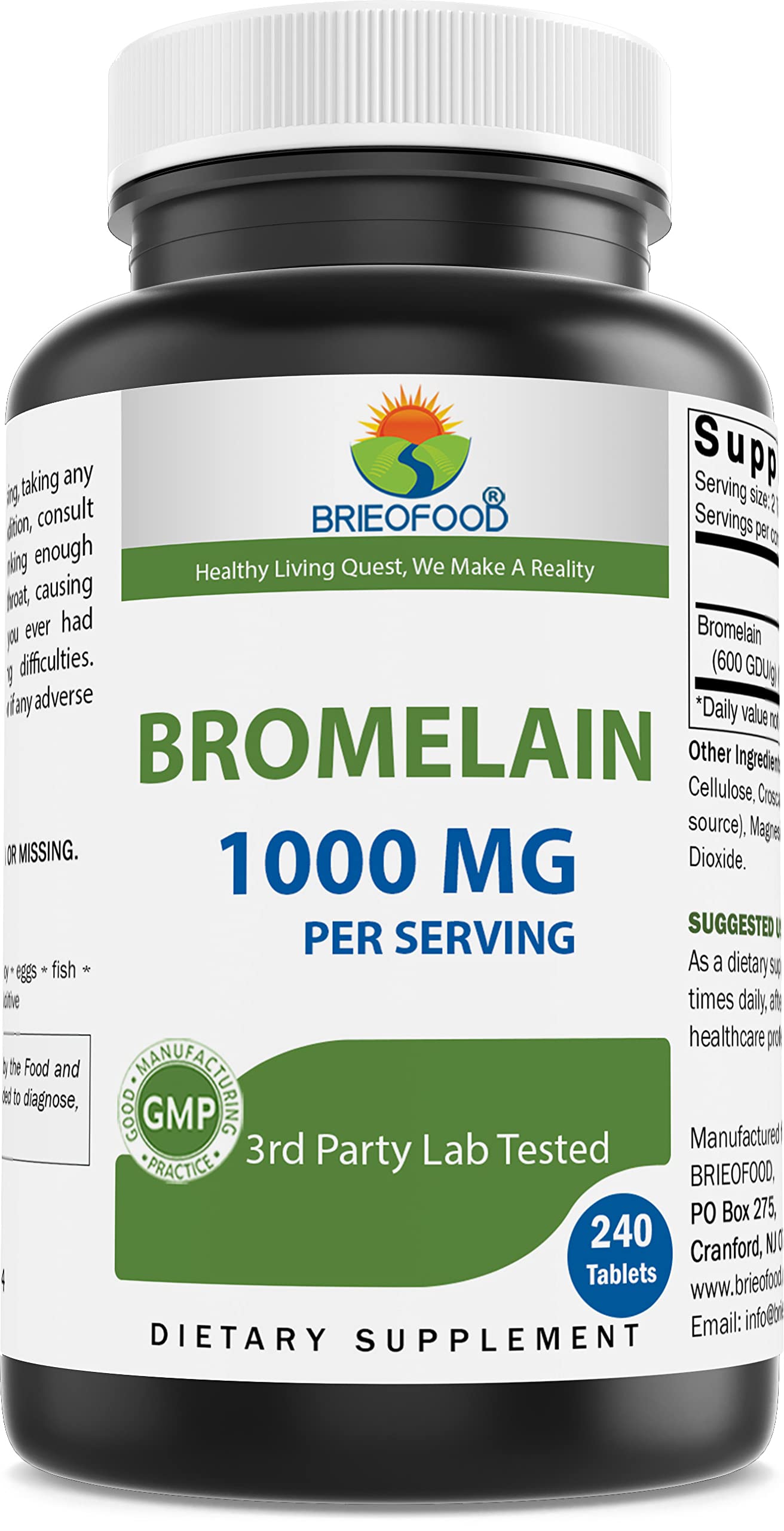 Brieofood envase frontal mostrando etiqueta y beneficio de soporte digestivo