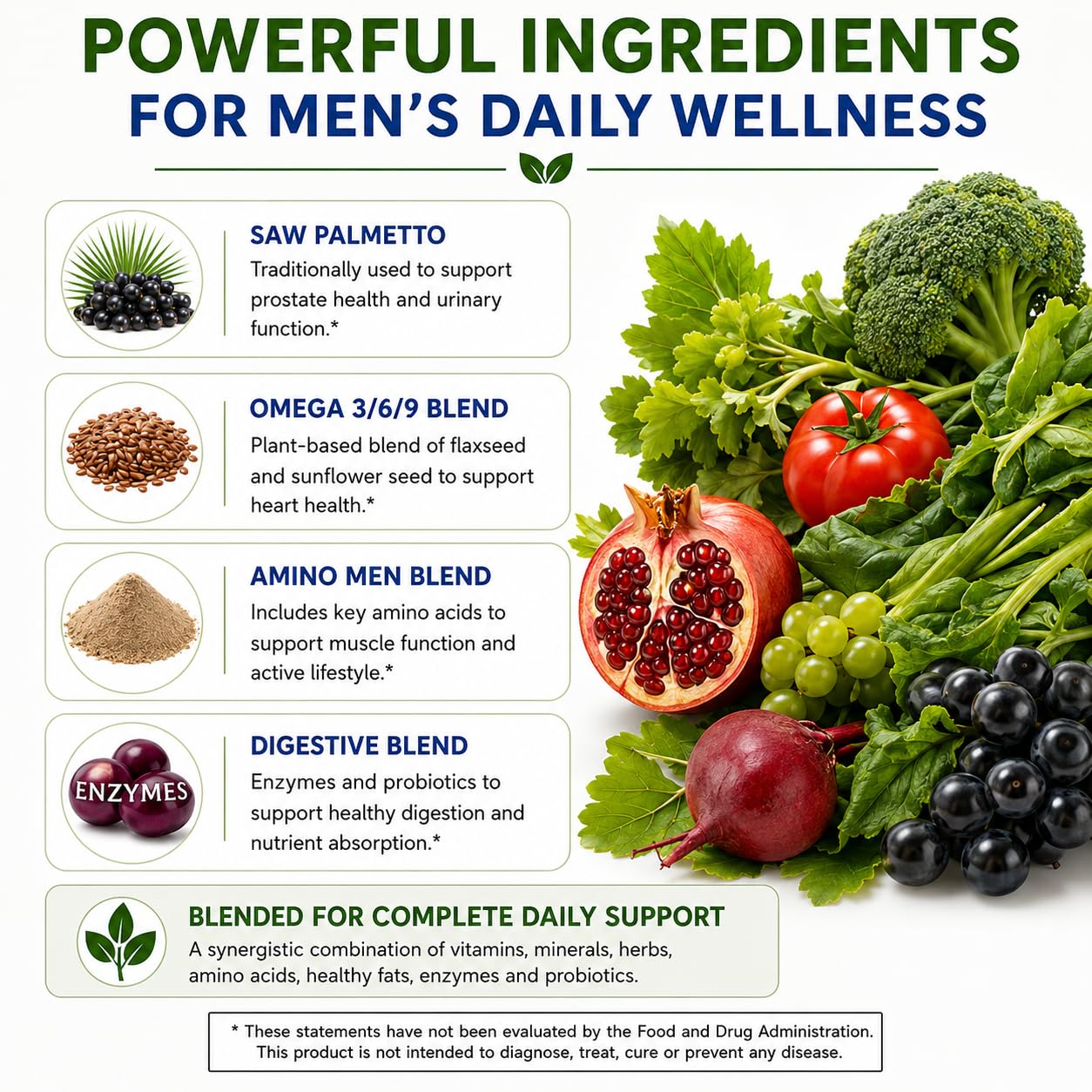 Brieofood ingredientes activos ilustrados para ver omegas y antioxidantes