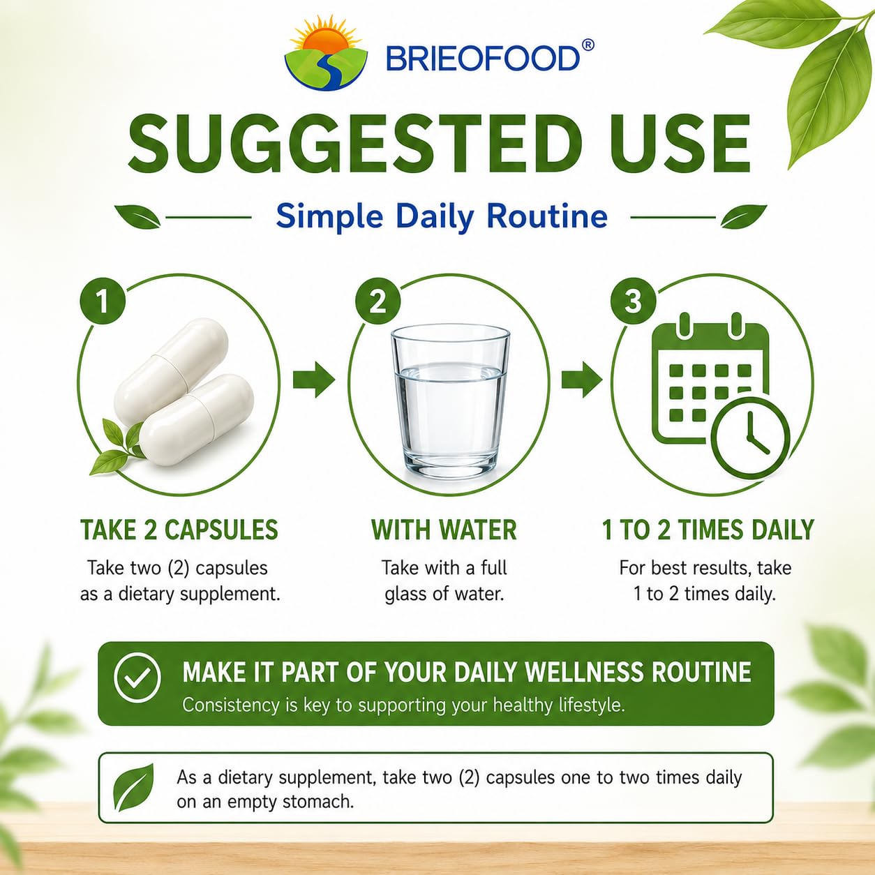 Brieofood frasco abierto con 180 cápsulas para control de porciones