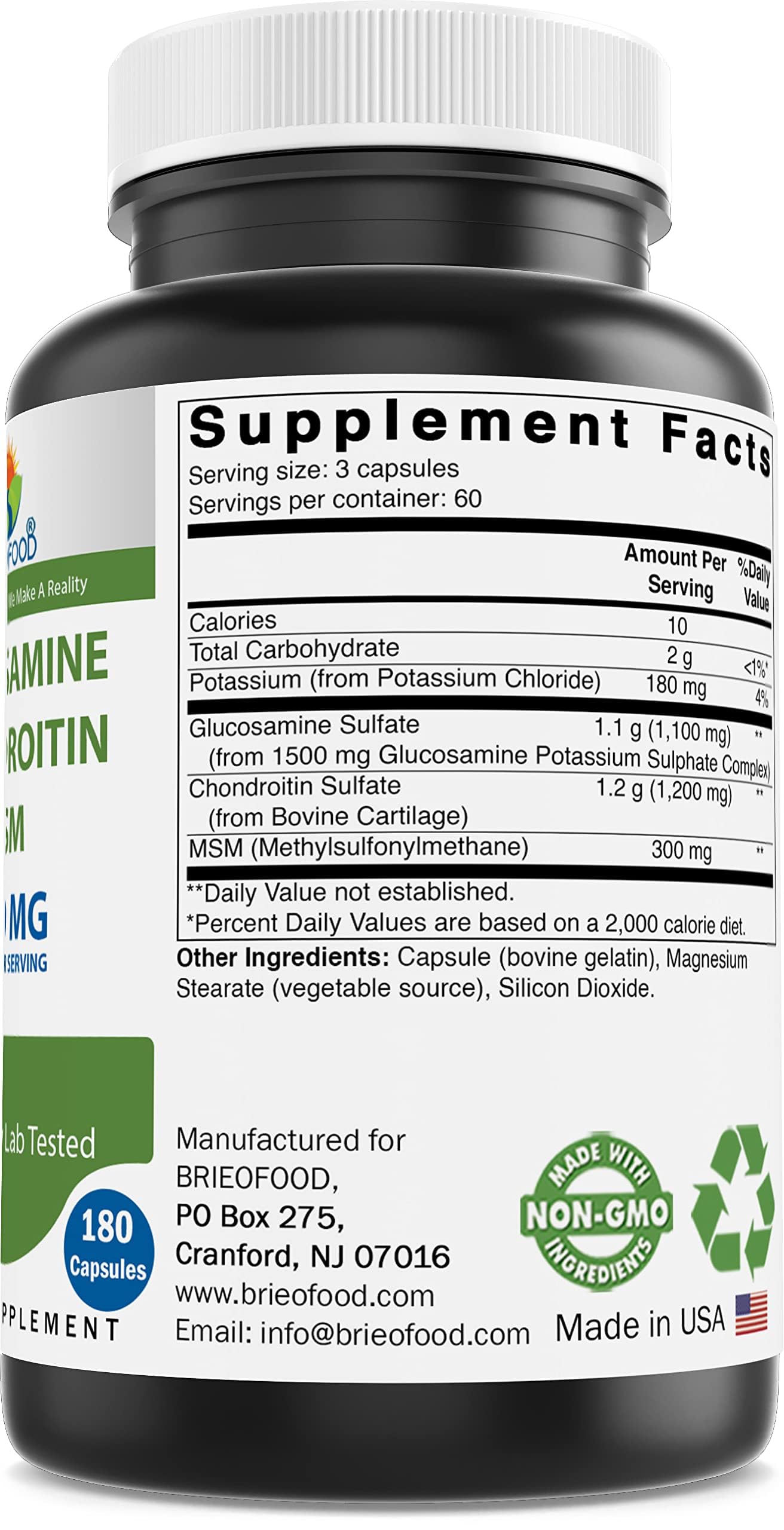 Brieofood detalle de cápsula que evidencia calidad y formato fácil de tragar