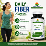 Brieofood textura del polvo de psyllium en primer plano mostrando pureza